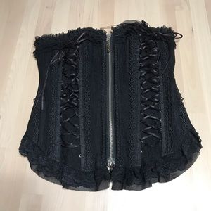 Ozz on ozz croce gothic lace ruffle bustier